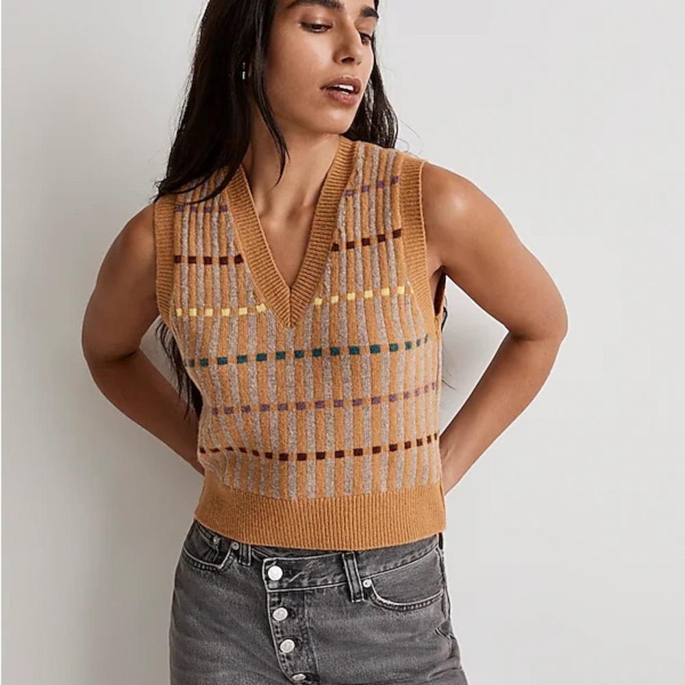 Madewell Yellow Sweater Vest